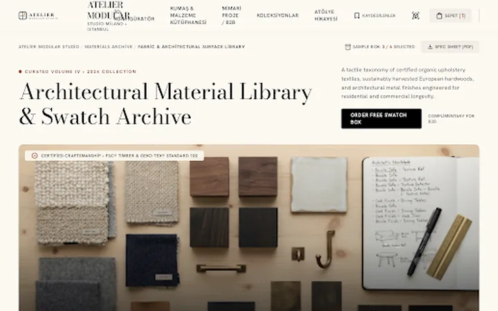 Material and swatch library template